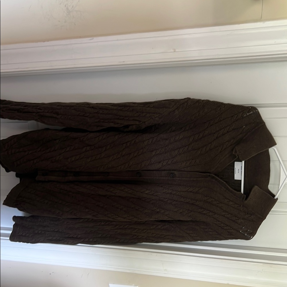 Old Navy Brown Cable Knit Cardigan